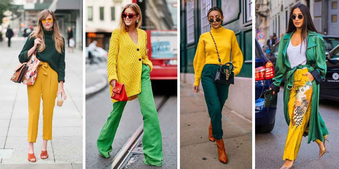 ست لباس و ساخت استایل با زرد و سبز 2019