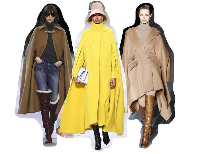 شنل زنانه برای ست لباس زمستان
