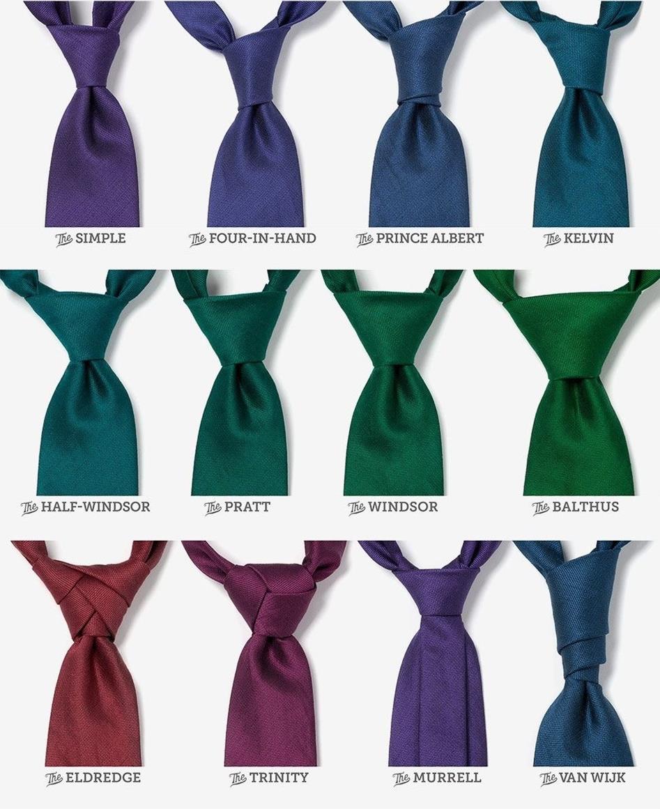 انواع گره کراوات
